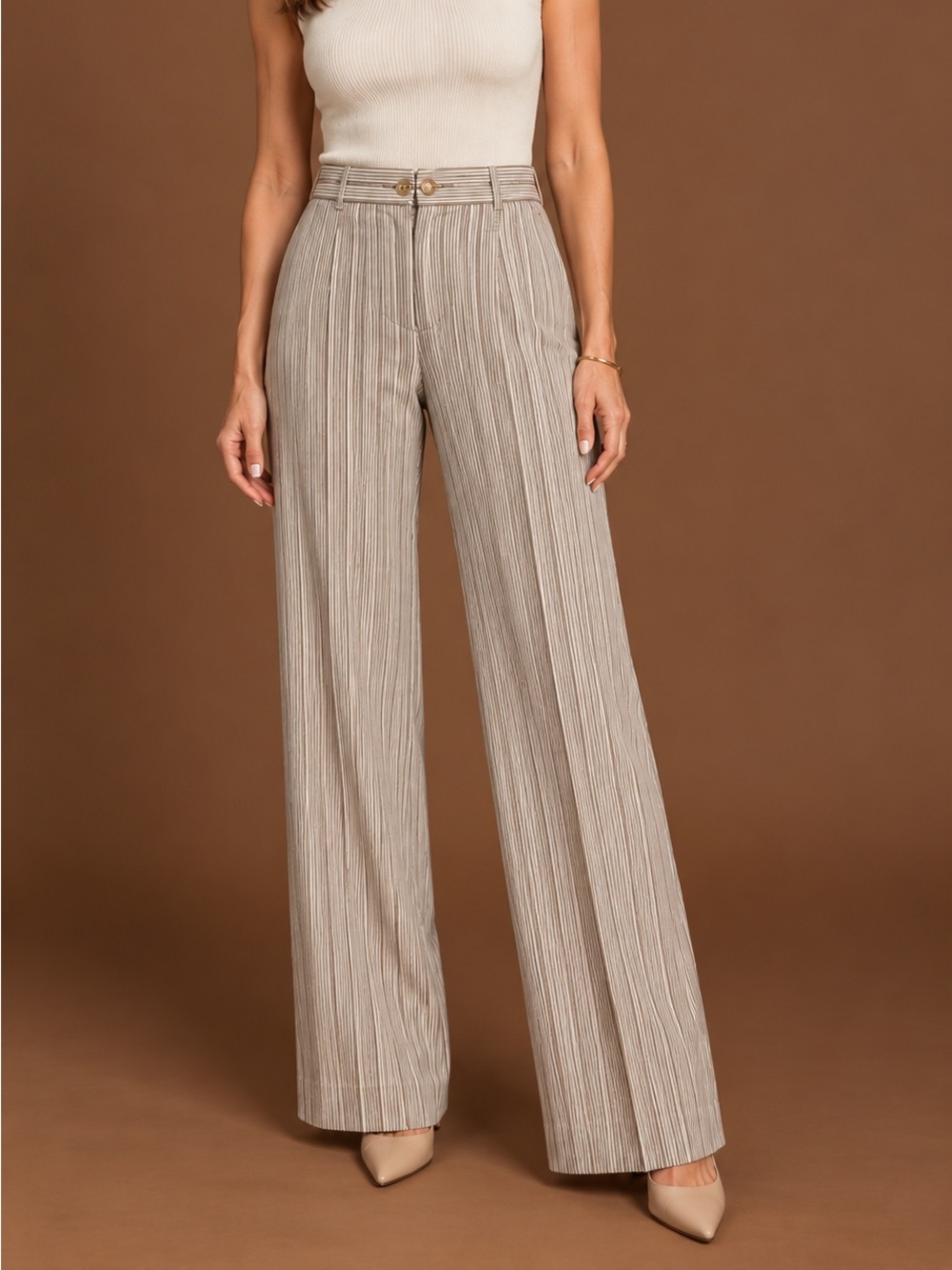 Berjer - low rise, wide leg vintage pants